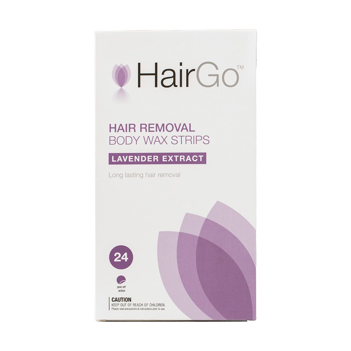 HairGo Hair Removal Body Wax Strips - Lavender